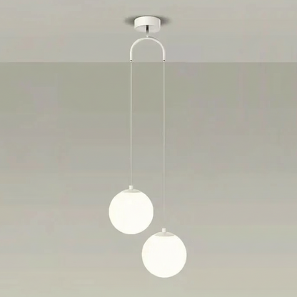 Solvara Nordic hanglamp met opalen glazen bol