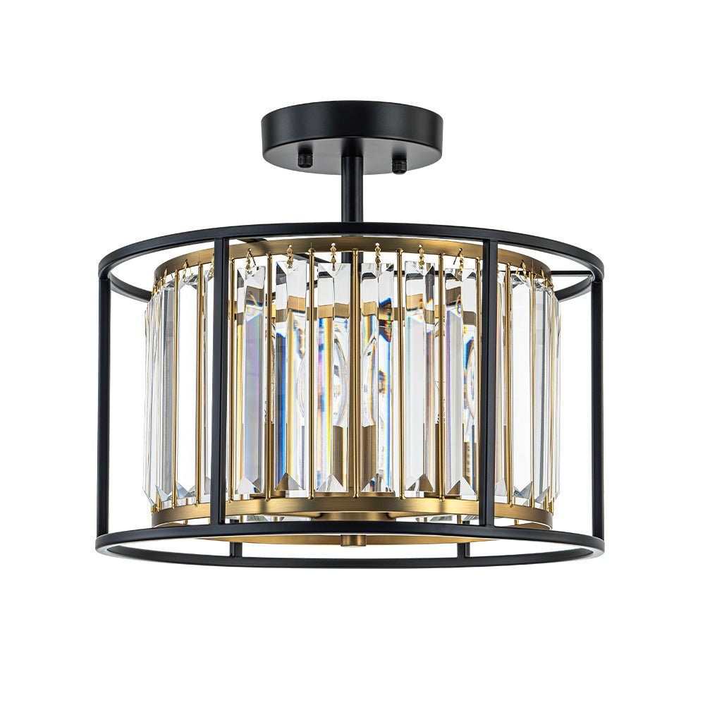 Kristallen plafondlamp met open frame