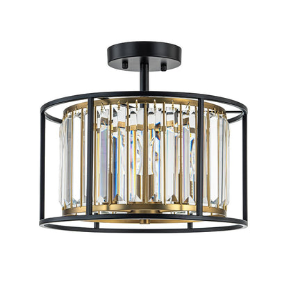 Kristallen plafondlamp met open frame
