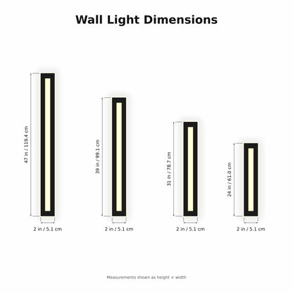 Lineaire acrylwandlamp van ijzer