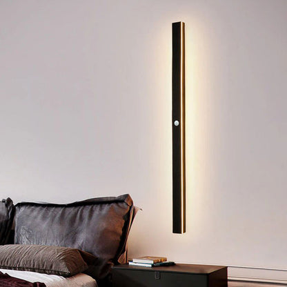 Veldrin minimalistische slanke zwarte metalen buitenwandlamp
