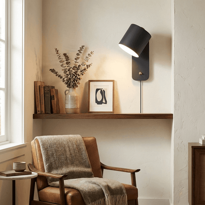 Draaibare cilinderwandlamp met stekker