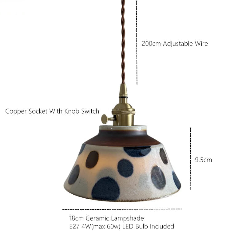 Rustieke keramische hanglamp Tessaly