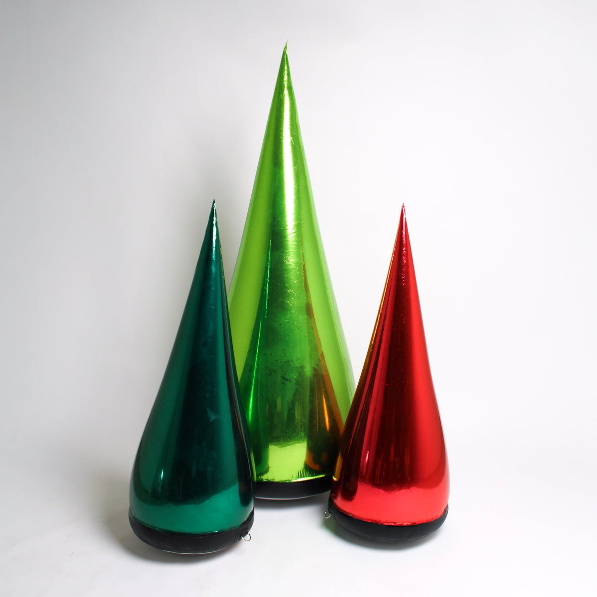 Glintora moderne metallic pvc-opblaasbare kerstboom