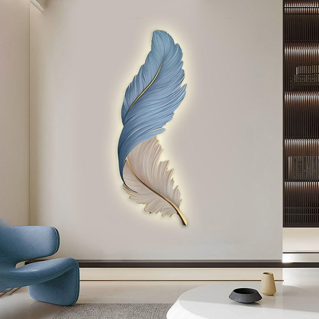 Gebeeldhouwde pluimvormige led-wandlamp
