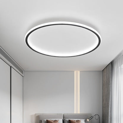 Solvane Scandinavische plafondlamp van aluminium, vlak gemonteerd