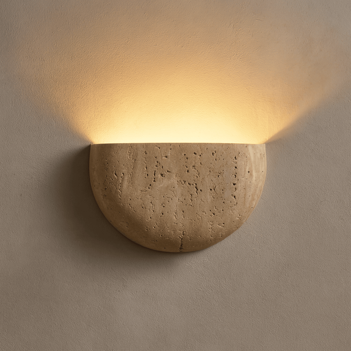 Cavelle Wabi-Sabi-travertijnwandlamp