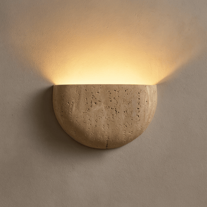 Cavelle Wabi-Sabi-travertijnwandlamp
