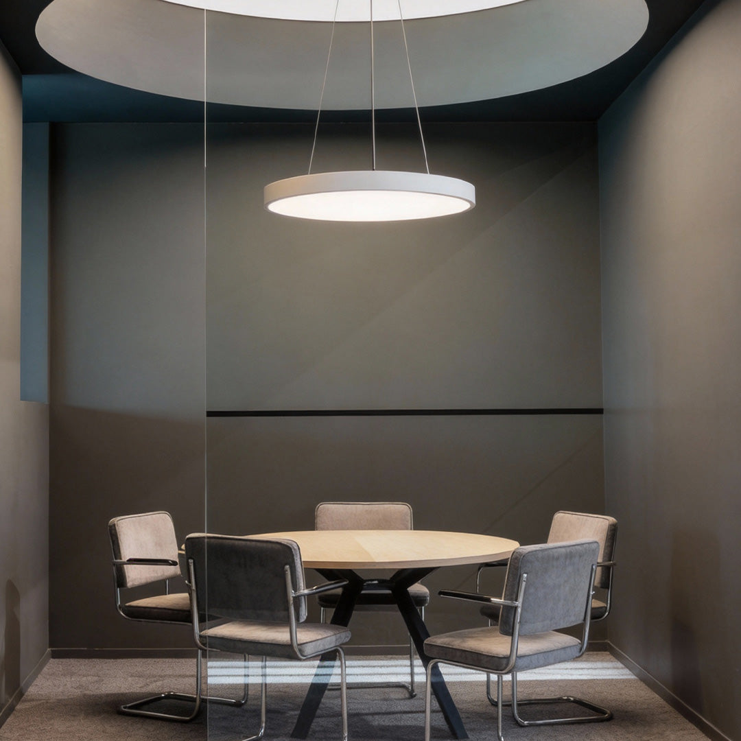 Ronde hanglamp met metalen ring