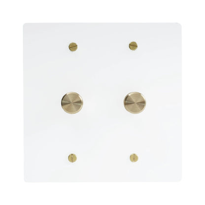 Bellardo vintage messing draaidimmer met 2 schakelaars