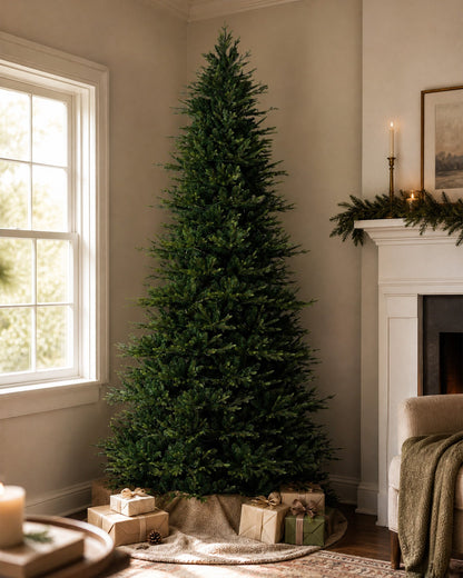 Skovra Classic PE/PVC 12ft voorverlichte kerstboom