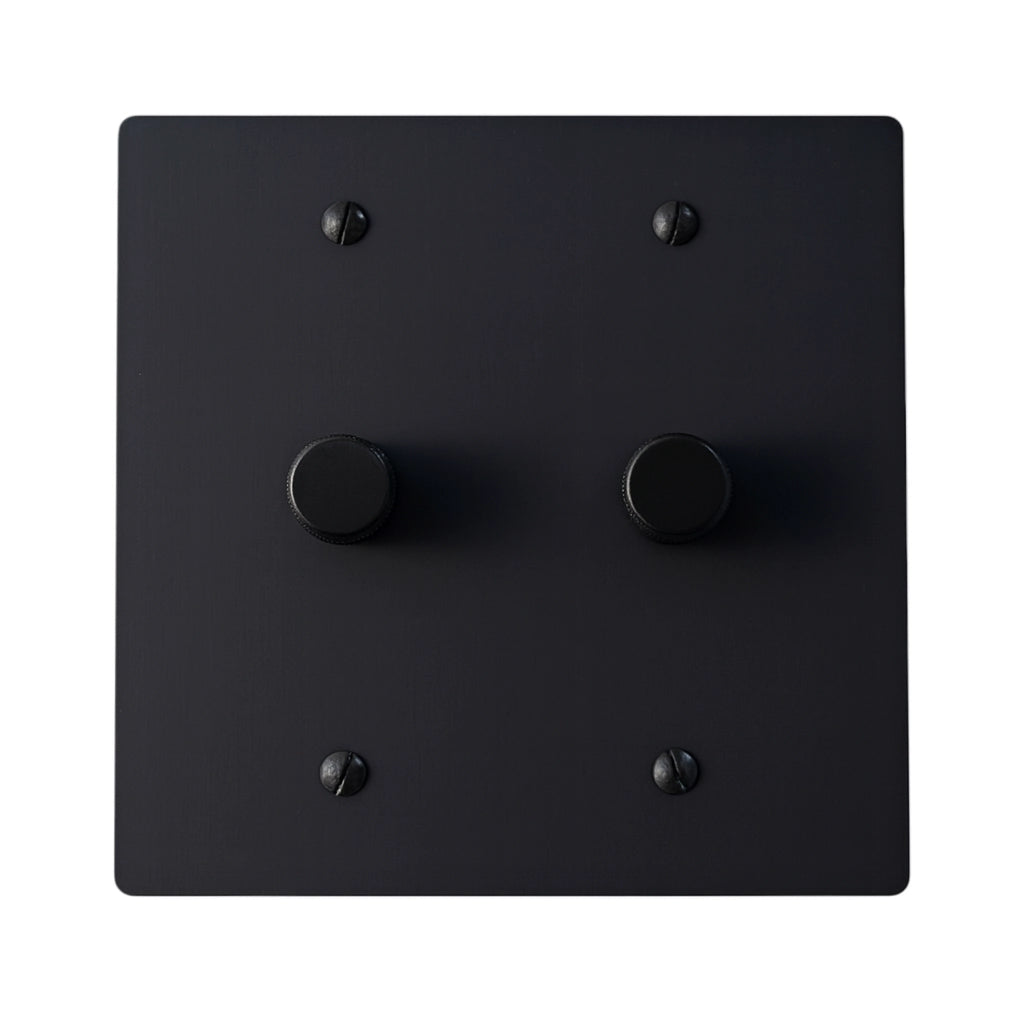 Bellardo vintage messing draaidimmer met 2 schakelaars