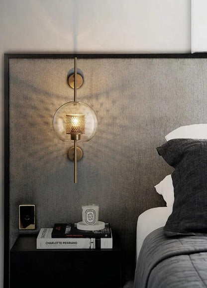Serenova retro glazen wandlamp