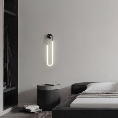 Ovale wandlamp van acrylbuis