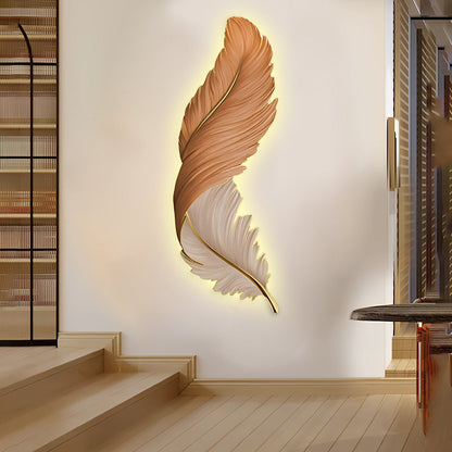 Gebeeldhouwde pluimvormige led-wandlamp