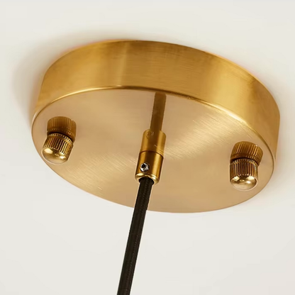 Hanglamp met getinte glazen koepel
