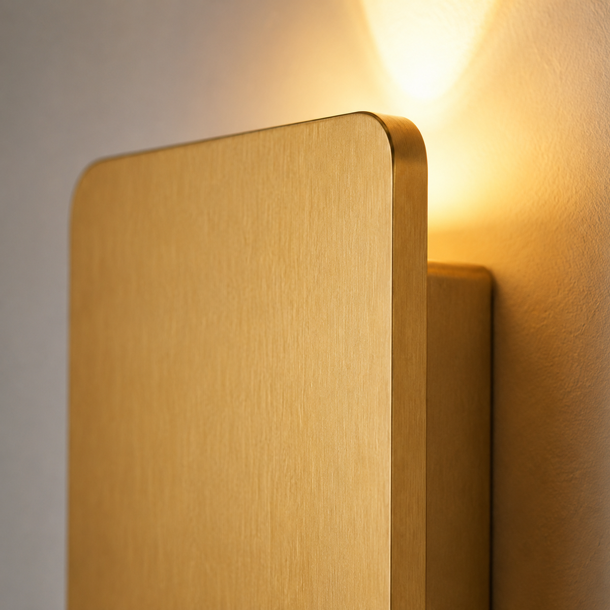 Rechthoekige metalen led-wandlamp