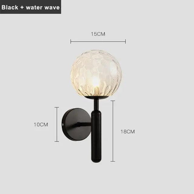 Ophira moderne wandlamp met glazen bol