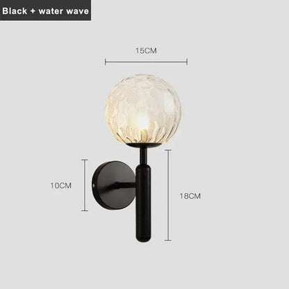 Ophira moderne wandlamp met glazen bol