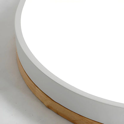 Lumbra minimalistische houten plafondlamp voor vlakke montage