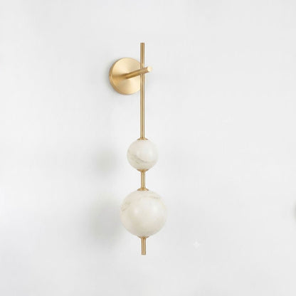 Wandlamp met albasten bol