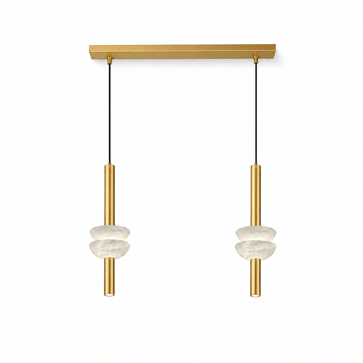Hanglamp met albasten schijf