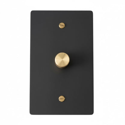 Brevanto vintage messing draaidimmer met 1 schakelaar