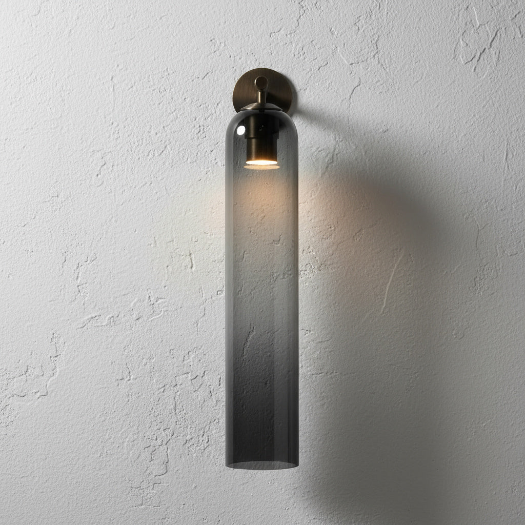 Lumessa minimalistische glazen cilindervormige wandlamp