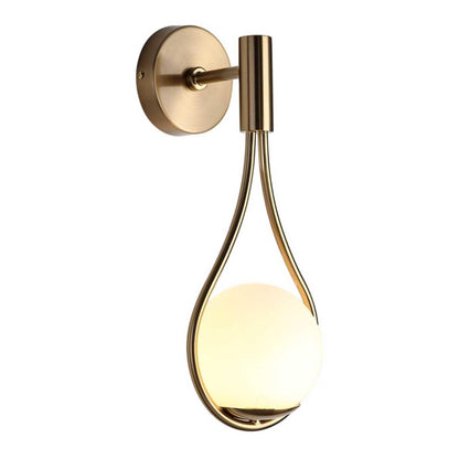 Orvenna Globe-wandlamp van ijzer in druppelvorm