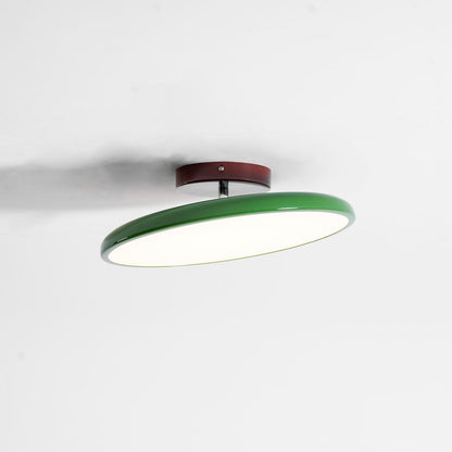 Ronde houten draaibare plafondlamp