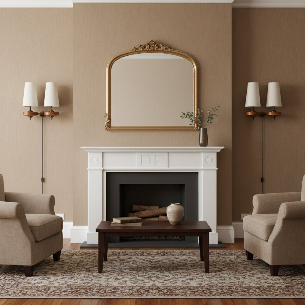 Wandlamp met stekker van walnoot en messing