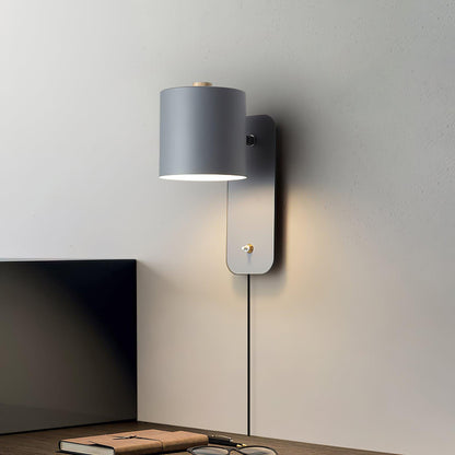 Draaibare cilinderwandlamp met stekker