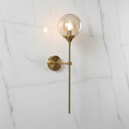 Velmira mid-century wandlamp met glazen bol