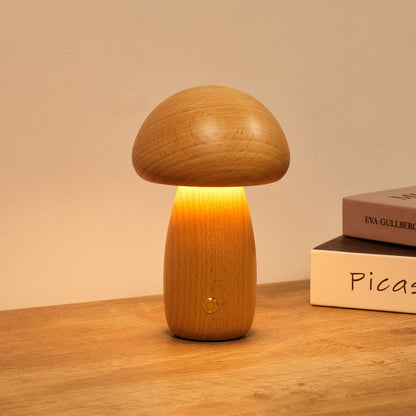 Fungara Scandinavische houten tafellamp