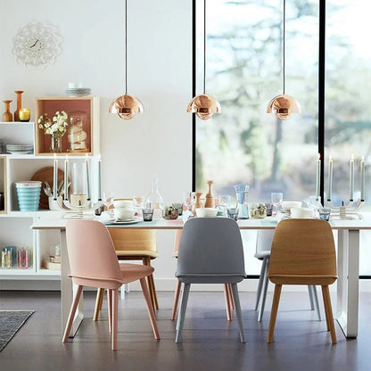 Metalen hanglamp met twee koepels