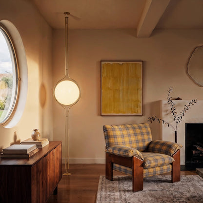 Pelvaro metalen lamp van vloer tot plafond in mid-century-stijl