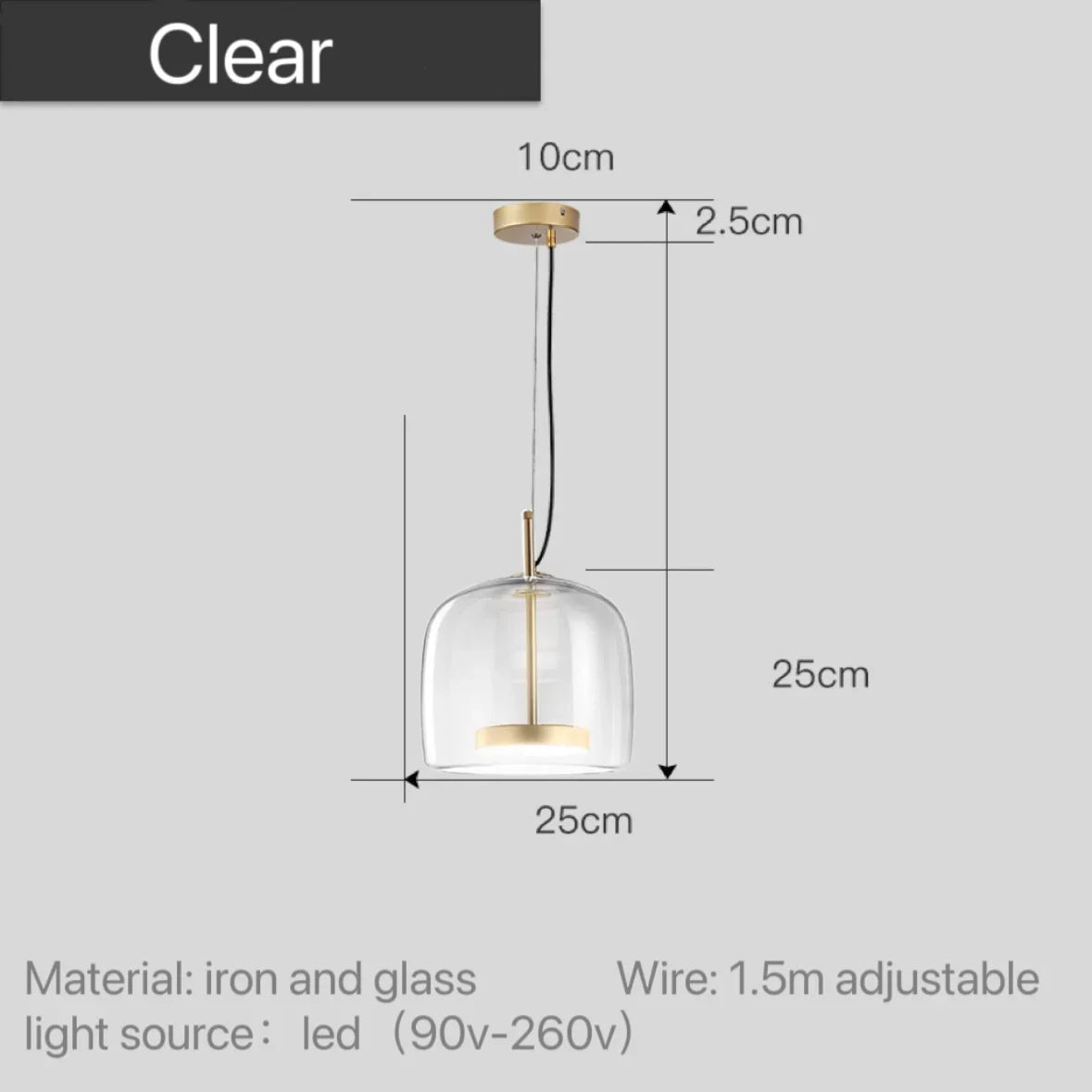Lumira Nordic hanglamp van getint glas