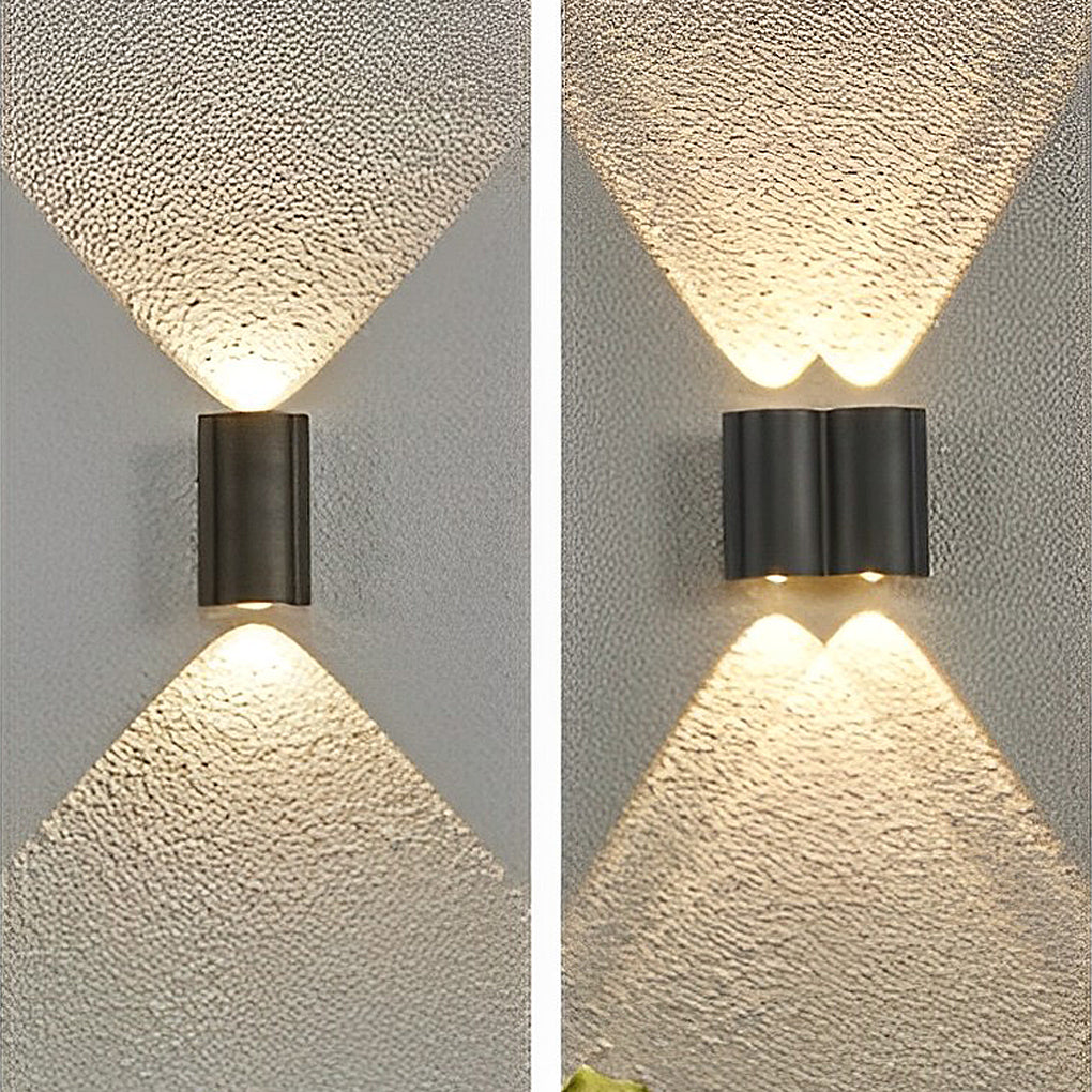 Golfvormige led-buitenwandlamp