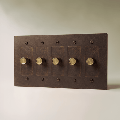 Norvessa vintage-draaiknopdimmer van messing