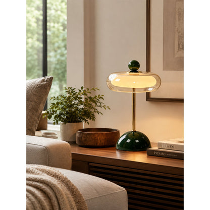 Calvento Art deco glazen tafellamp