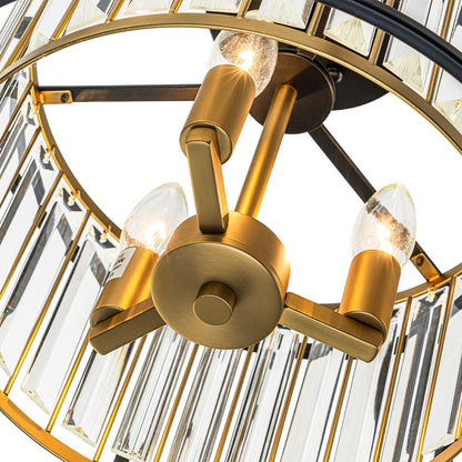 Kristallen plafondlamp met open frame