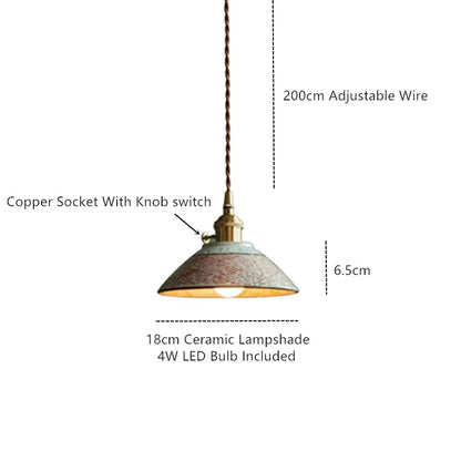 Rustieke keramische hanglamp Tessaly