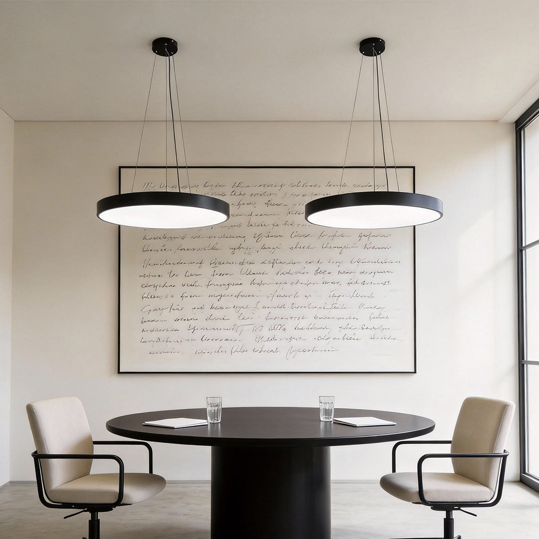 Ronde hanglamp met metalen ring