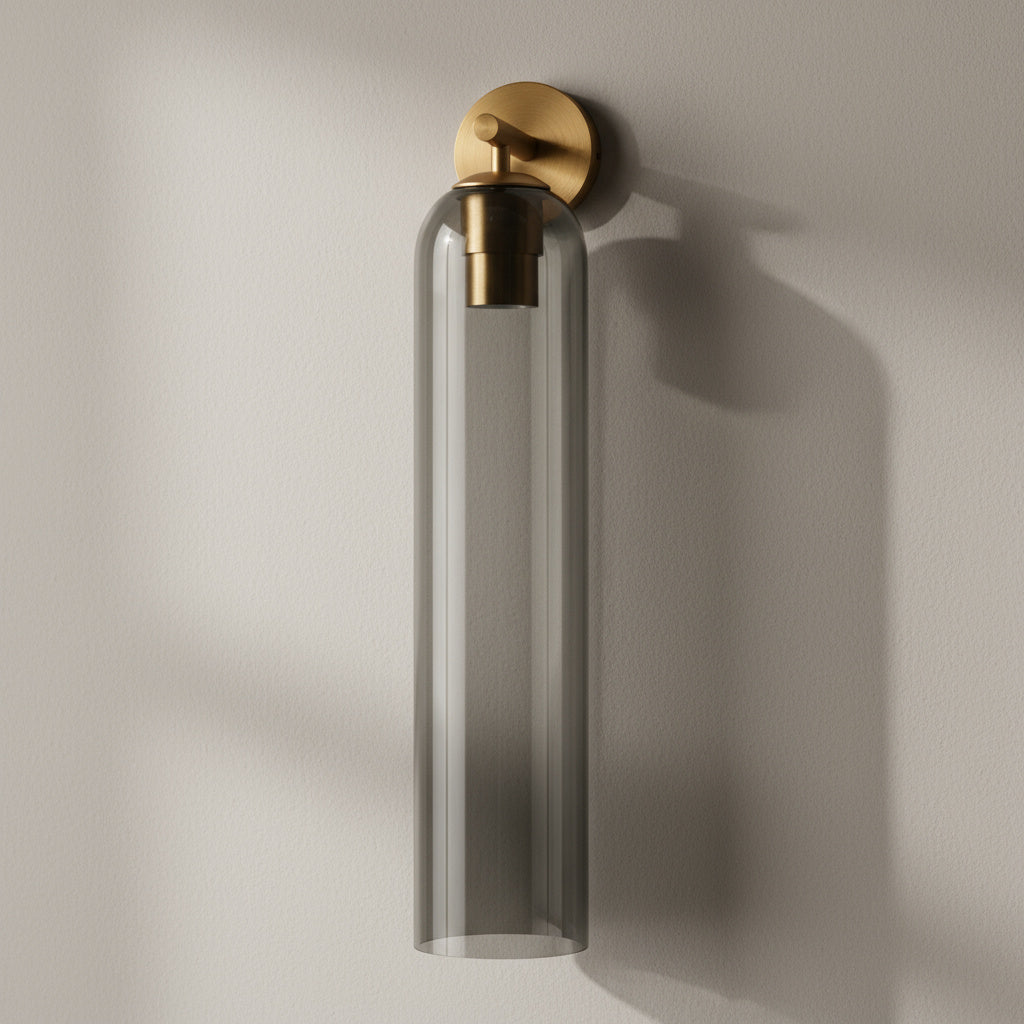 Lumessa minimalistische glazen cilindervormige wandlamp