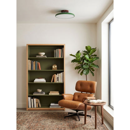 Ronde houten draaibare plafondlamp