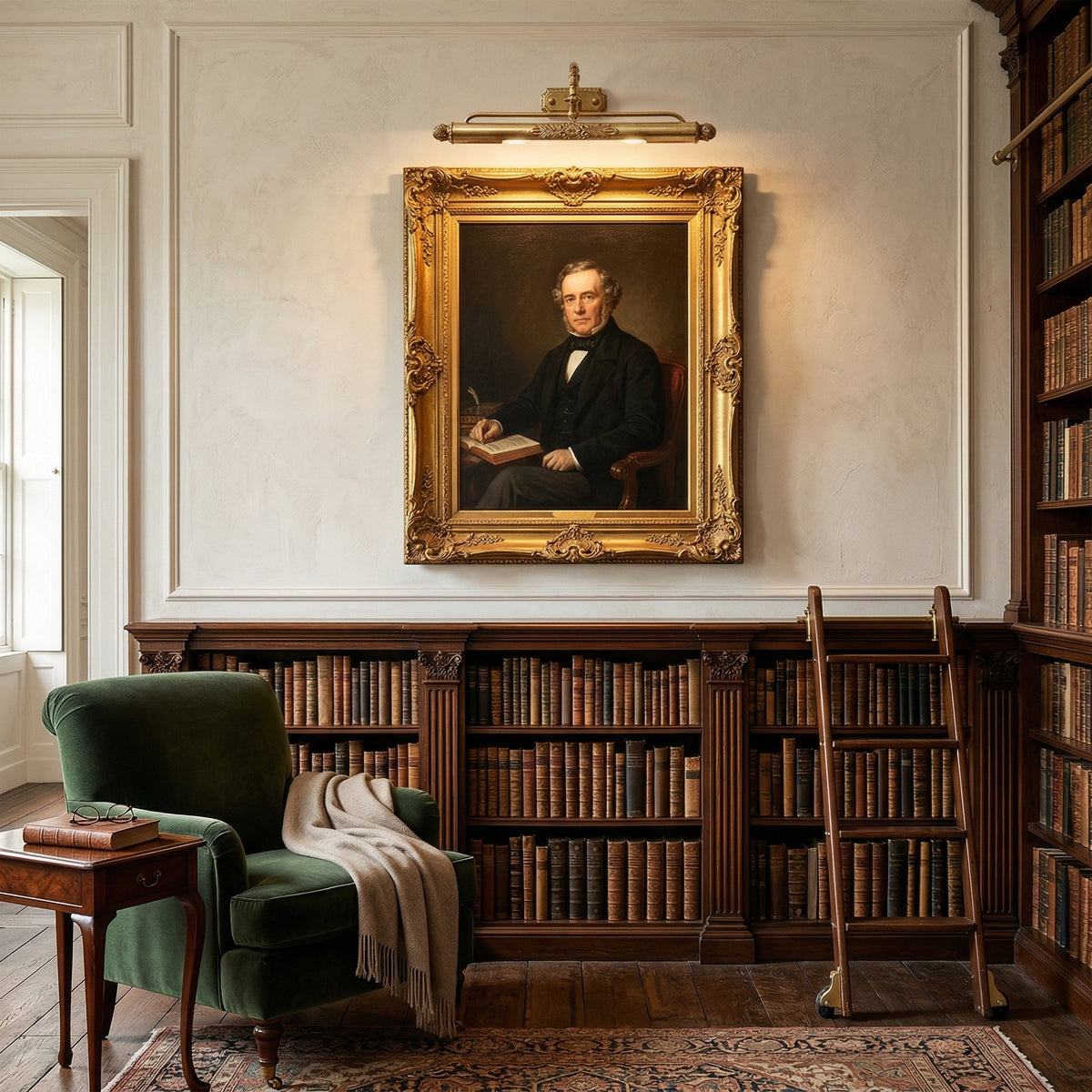 Sierlijke messing wandlamp voor schilderijen