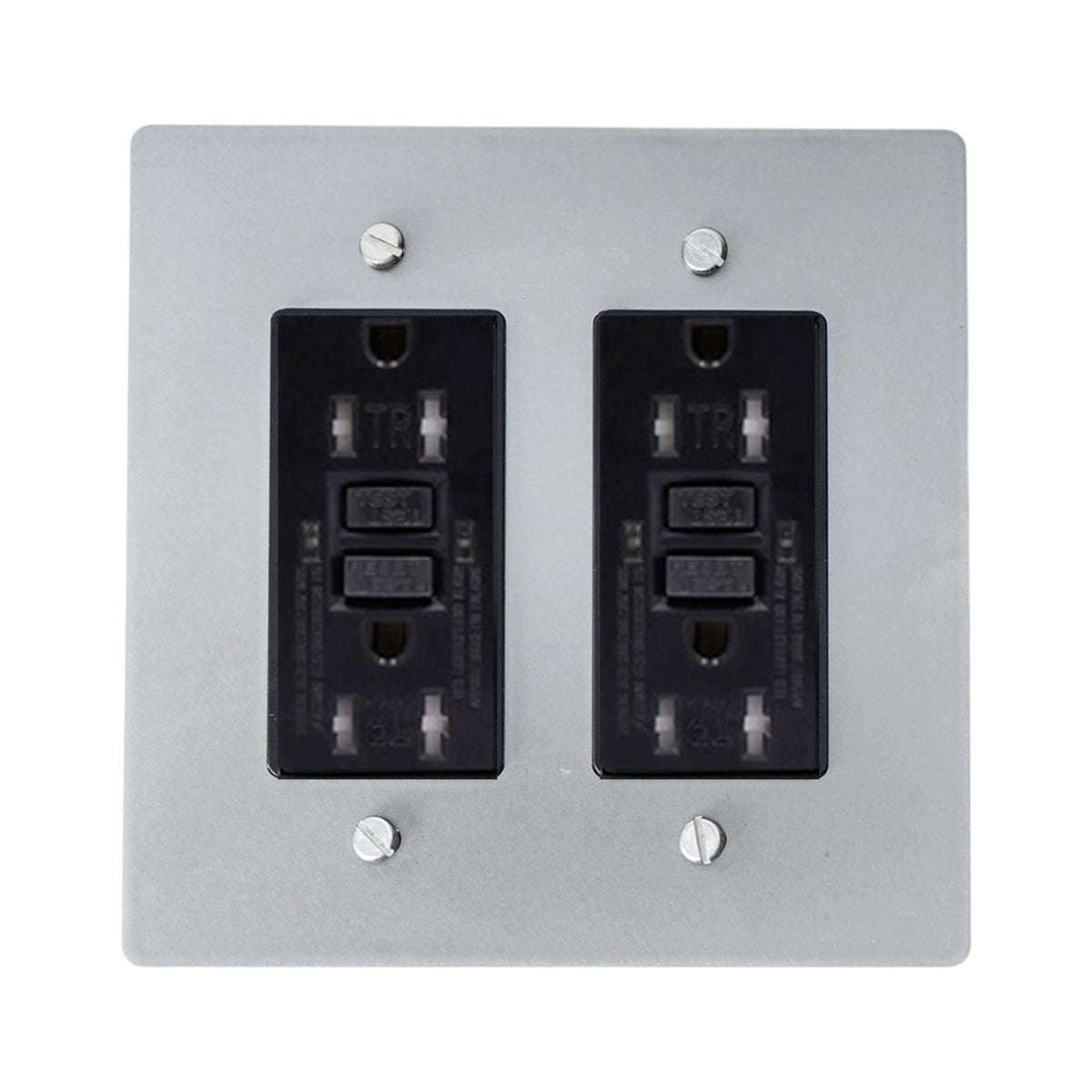 Galveno Vintage massief messing stopcontact met 2 aansluitingen
