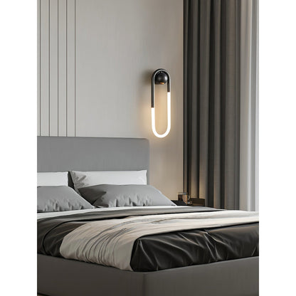 Ovale wandlamp van acrylbuis