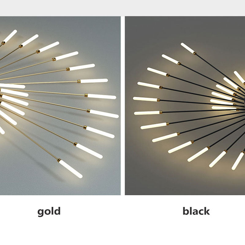 Pyrenna Starburst metalen plafondlamp met vuurwerkdesign