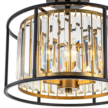 Kristallen plafondlamp met open frame